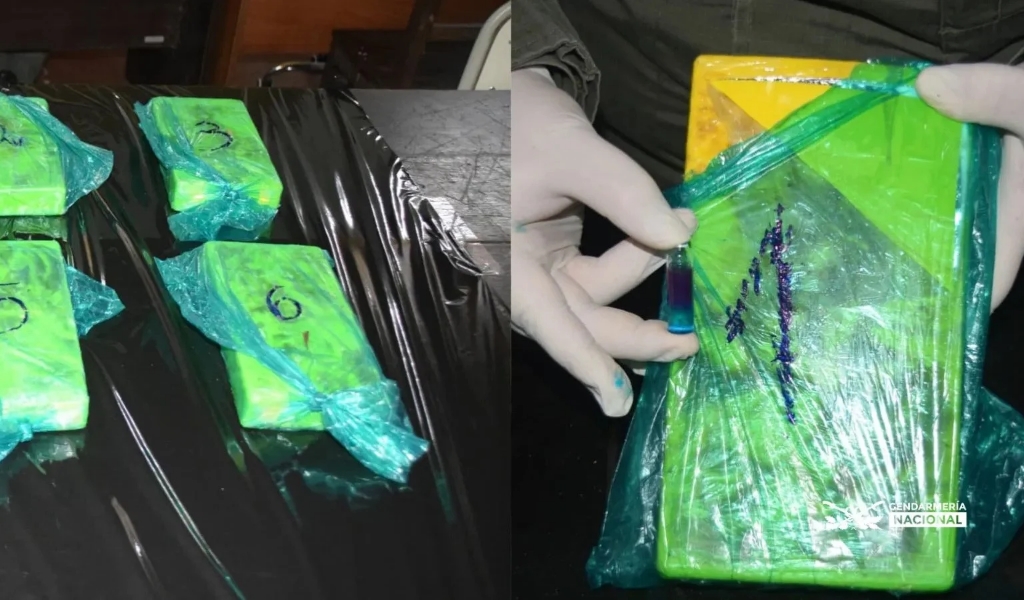 Efectivos de Gendarmería hallaron una mochila con más de seis kilos de cocaína que flotaba a orillas del Río Bermejo