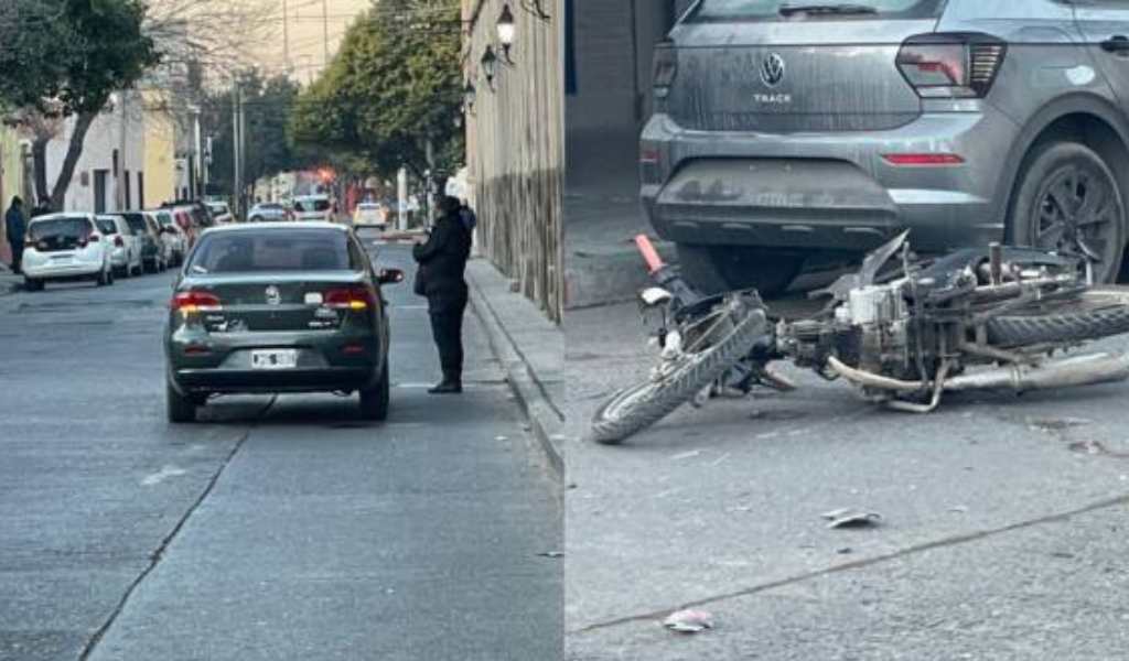 En el centro salteño un choque terminó con una mujer fracturada y el secuestro de un auto por falta de documentación