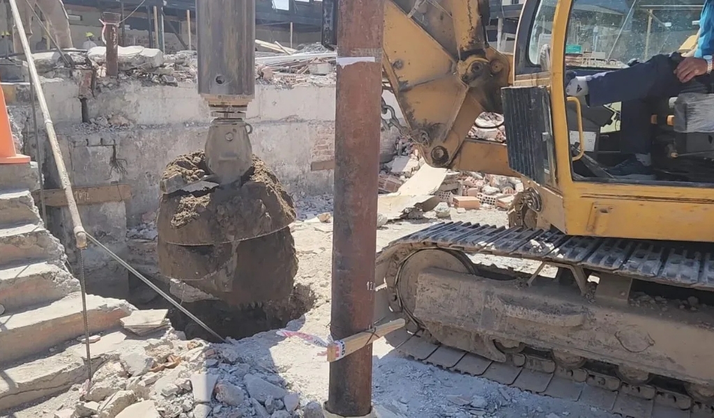 Mercado San Miguel, se concretó la 1ra etapa de perforación de suelo sobre calle Urquiza