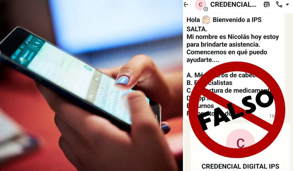 Desde el IPS advierten a sus afiliados sobre intentos de estafas a través de Whatsapp o de correos