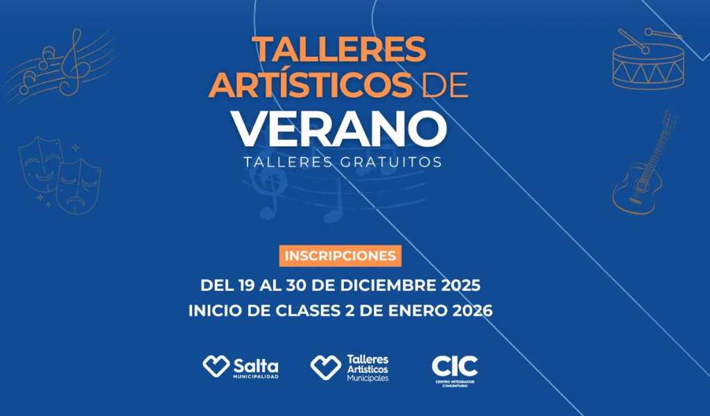 ¡Verano a puro arte en la ciudad! En diferentes CICs y en la Casona de Castañares se realizarán talleres artísticos para niños, jóvenes y adultos