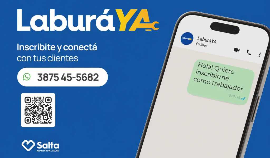 Emiliano lanzó “Laburá Ya”, el chat de WhatsApp que conecta oficios con clientes