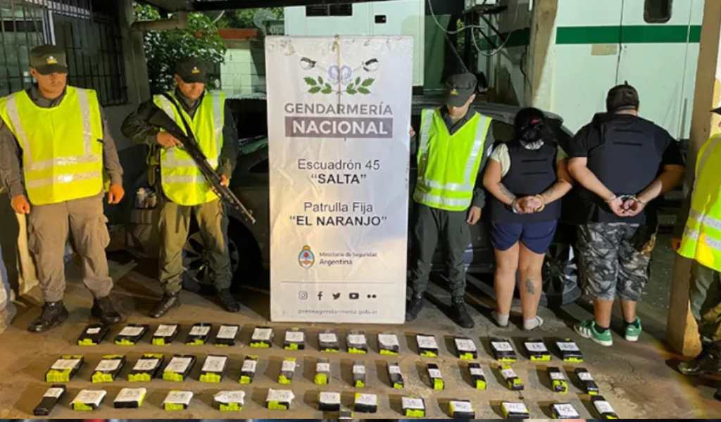 Detienen en Rosario de la Frontera a un empleado de un municipio de Buenos Aires con 34 kilos de cocaína
