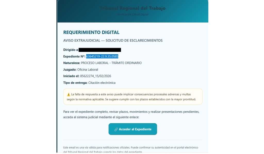 Tu seguridad digital en riesgo: Advierten por una ola de correos judiciales fraudulentos en Salta