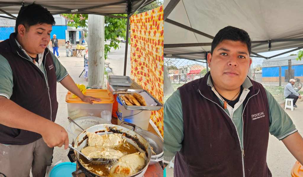 El valor del esfuerzo: Agustín es de Orán, tiene 25 años, vende papas con queso para terminar de cursar dos profesorados