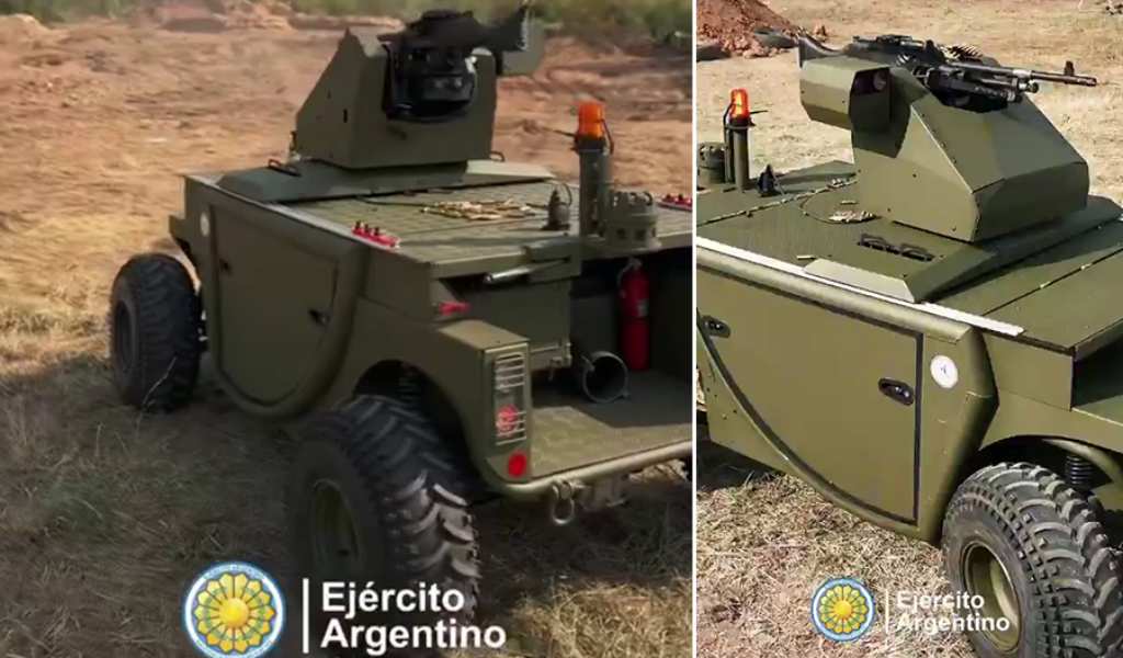 El Ejército Argentino desarrolló su propio drone terrestre armado: Este tipo de armamento ya se usa en la Guerra de Ucrania