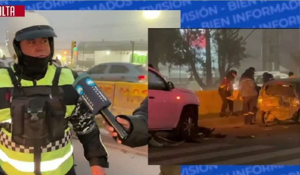 Un fuerte choque en cadena a la altura de la rotonda de Cofruthos dejó a una mujer con graves heridas