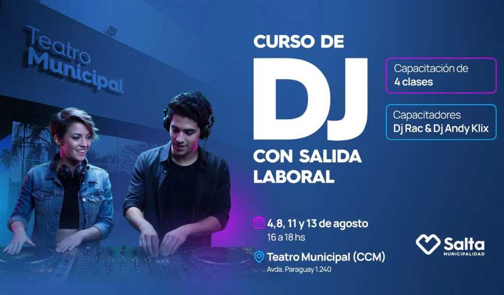 ¿Querés ser DJ? A principio de agosto llega una capacitación imperdible en el Teatro Municipal