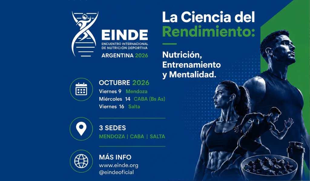 Salta será sede del Encuentro Internacional de Nutrición Deportiva (EINDE 2026)