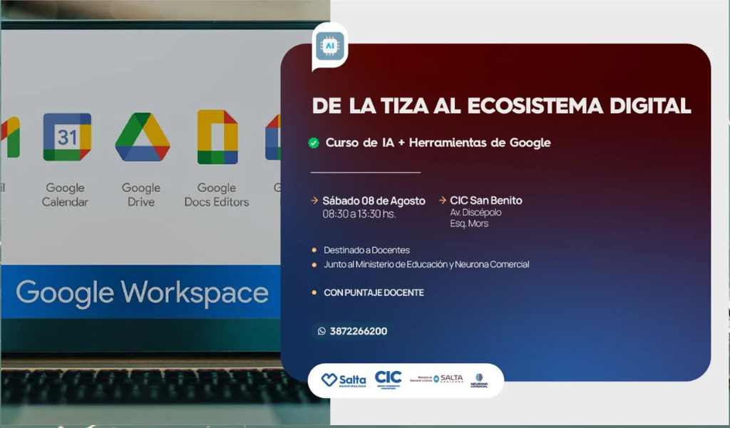 El Municipio de Salta dictará una capacitación en IA y herramientas de Google para docentes