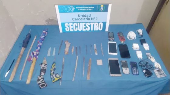 Requisa a Fondo en Penales de Salta: Secuestran droga, celulares y armas hechizas