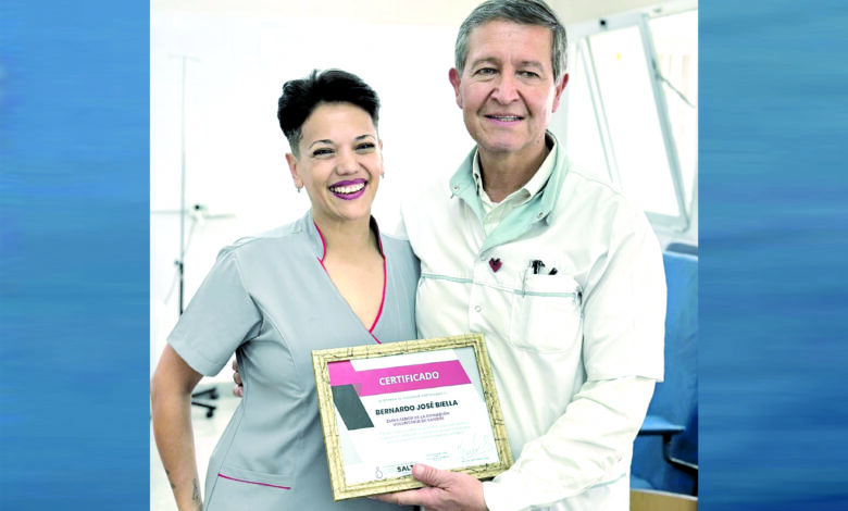 Bernardo Biella fue distinguido como embajador de la donación de sangre en Salta ¡Donó 20 veces!