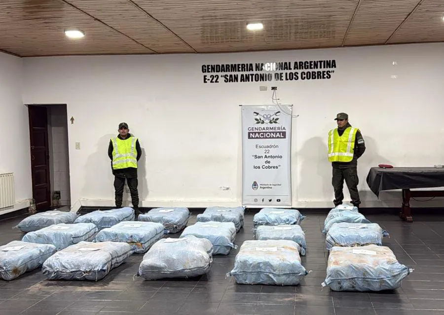 En San Antonio de los Cobres gendarmería incautó 361 kg de marihuana