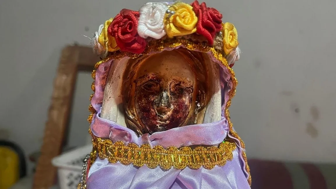 ¡Conmoción en Metán! Aseguran que volvió a llorar la imagen de la Virgen Rosa Mística