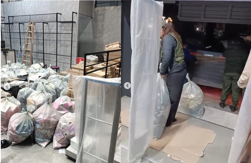 Gendarmería y otras fuerzas federales están decomisando ropa de contrabando en ferias americanas y comercios de Salta