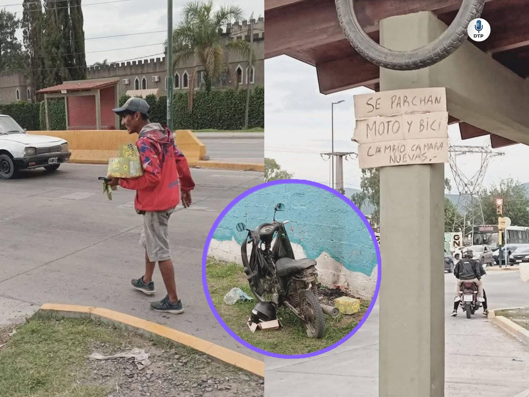 La lucha de un joven salteño que conmueve a la zona sur: De la quiebra al servicio a voluntad arreglando ruedas de motos