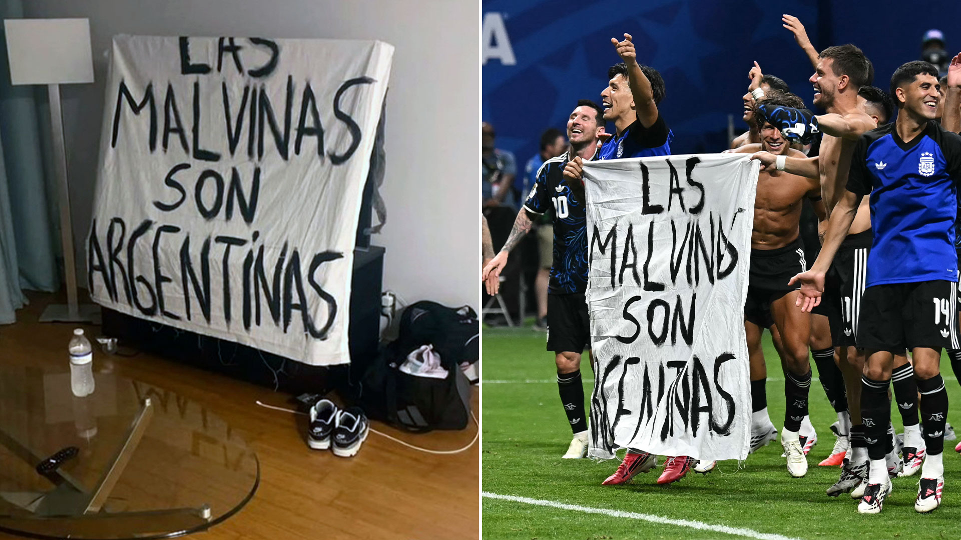 Habló el autor de la bandera de Malvinas que exhibieron  los jugadores de la selección:  “Es lo que sentimos todos los argentinos”