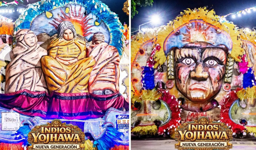 Corso de Orán: Un impresionante gorro gigante le rinde homenaje a los niños del Llullaillaco