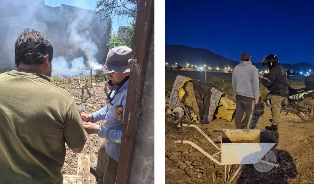 Patrulla Ambiental del municipio sancionó a 11 vecinos por arrojar y quemar residuos en la vía publica