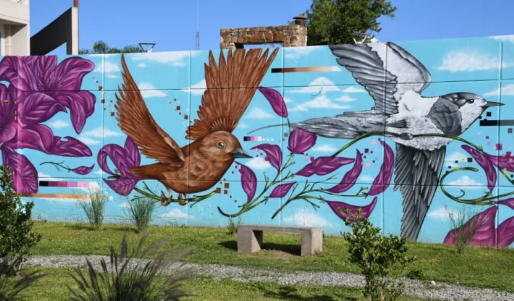 Quedó espectacular: Vecinos ya disfrutan del nuevo mural en el Paseo de Republica de Siria y la vía