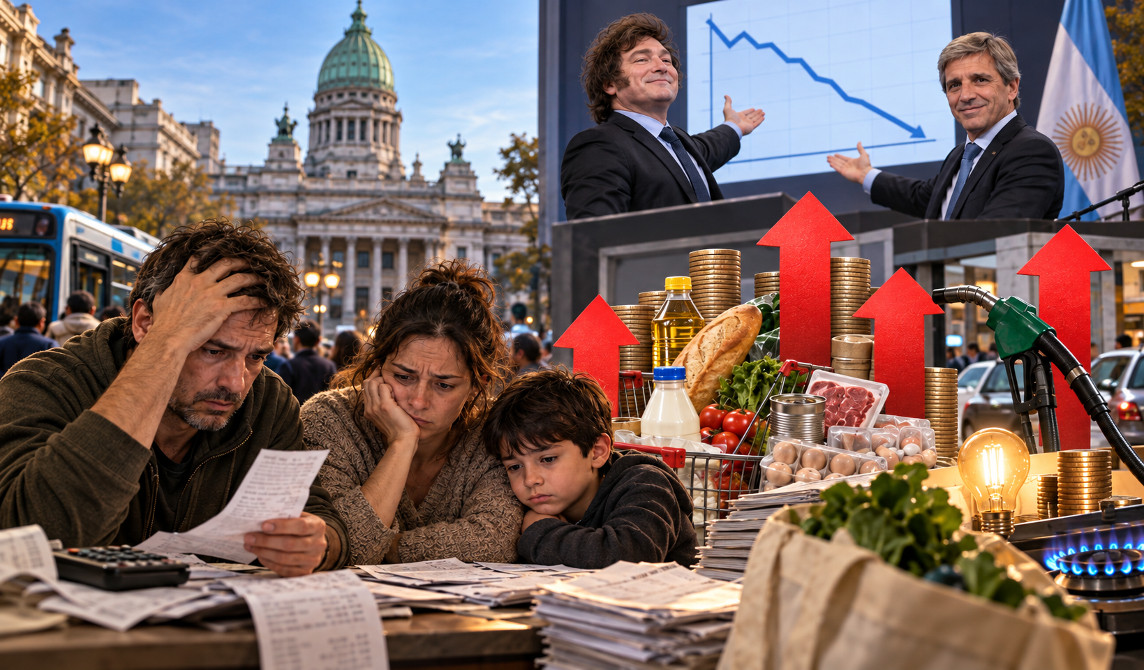“La inflación baja... pero para arriba”: el insólito malabarismo teórico de Milei y Caputo
