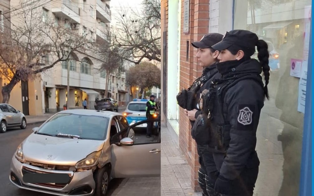 En pleno centro salteño un conductor alcoholizado, estacionó su auto en contramano y se puso a dormir