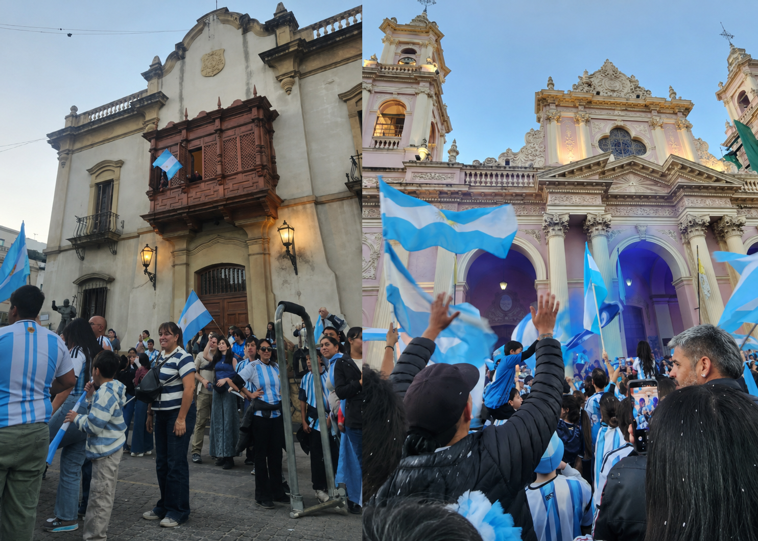 ¡Hasta Monseñor Cargnello se sumó a la fiesta! festejó el pase a la final con bandera en mano