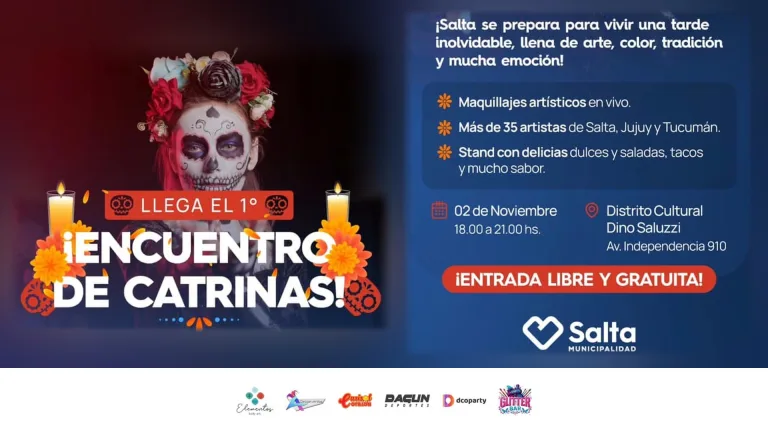 La Ciudad de Salta tendrá su primer Encuentro de Catrinas con arte, maquillaje en vivo y desfile