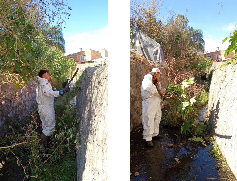 Menos residuos, más prevención y el pedido para que no arrojen basura: limpiaron el canal pluvial del barrio El Pilar