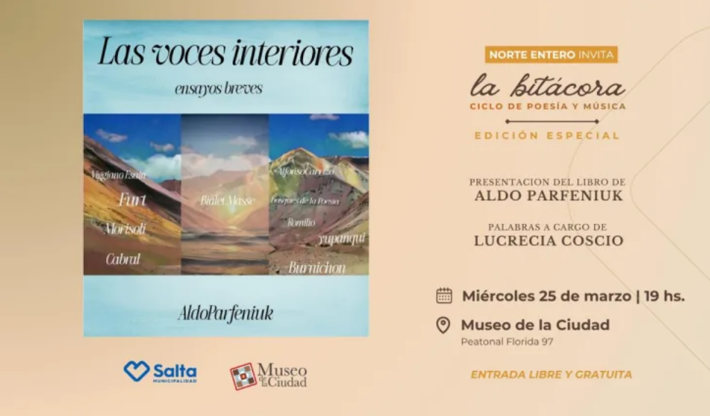 Llega una edición especial de “La Bitácora” junto al escritor Aldo Parfeniuk