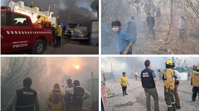 Más de 40 incendios  se registraron el viernes en diferentes puntos de la ciudad de Salta