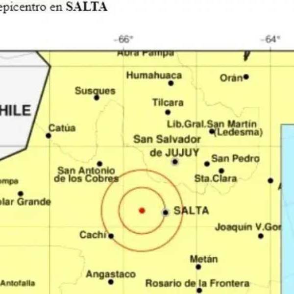 Un sismo de 3.3 grados hizo temblar el Valle de Lerma: El epicentro se ubicó a 34 km al oeste de la capital salteña