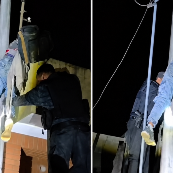 Bizarro intento de robo: En Metán un ladrón  quedó atrapado entre el techo y un poste del tendido eléctrico