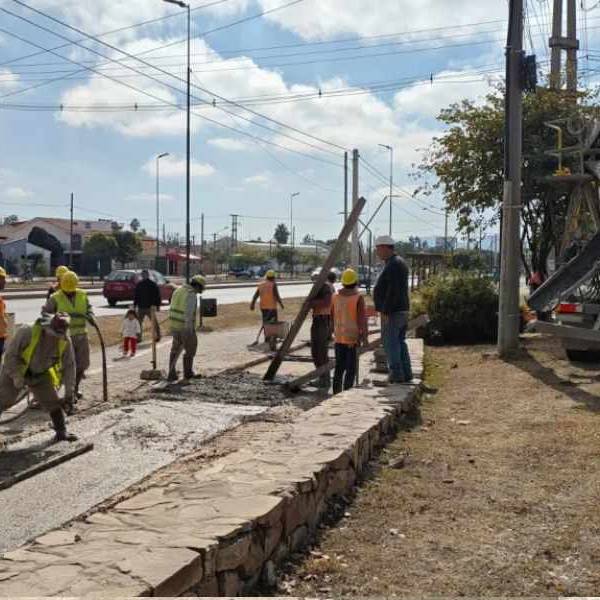 Plan Vial Zona Sur: el municipio construye ciclovías a la altura del barrio Bancario