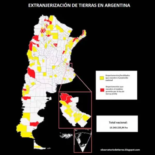 Observatorio de Tierras: Alertan que 13 millones de hectáreas de Argentina están en manos extranjeras