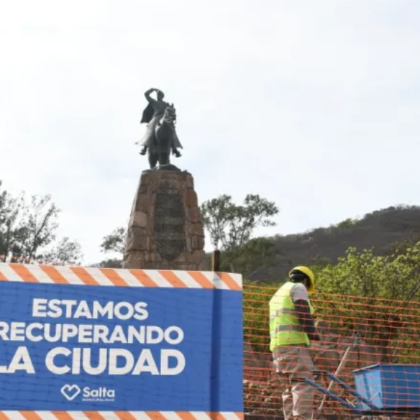 Monumento a Güemes: El municipio realiza obras en la zona de las escalinatas para brindar un entorno seguro y agradable