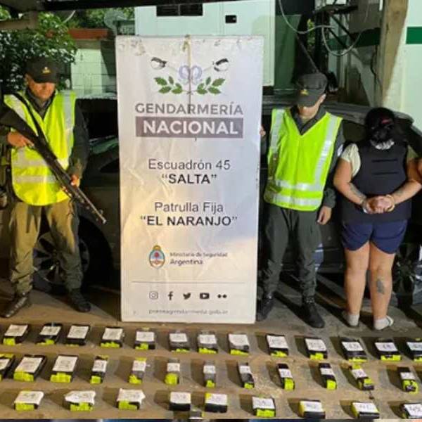 Detienen en Rosario de la Frontera a un empleado de un municipio de Buenos Aires con 34 kilos de cocaína