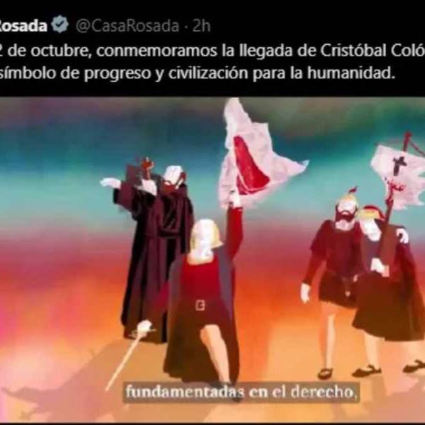 Polémico video del Gobierno Nacional por el 12 de Octubre: Crítica a pueblos originarios y elogio a Colón