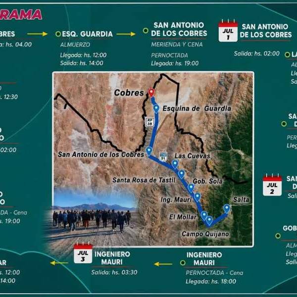 Inició la peregrinación desde San Antonio de los Cobres  hacia la ciudad de Salta por  la Virgen del Perpetuo Socorro