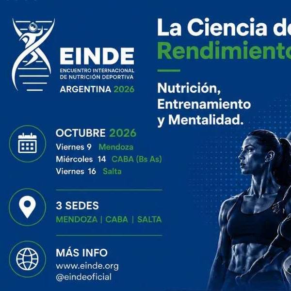 Salta será sede del Encuentro Internacional de Nutrición Deportiva (EINDE 2026)