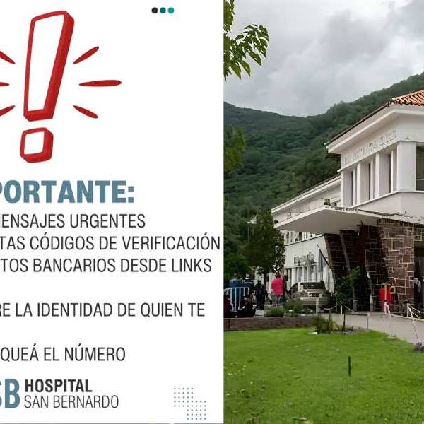 Desde el Hospital San Bernardo alertaron sobre intentos de estafas digitales vinculadas a los turnos médicos