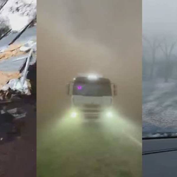 Fuerte temporal en Santa Fe: volcaron y despistaron camiones en las rutas y se mantiene la alerta por tormentas con granizo