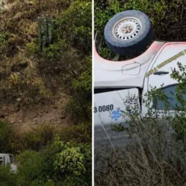 Cuesta del Obispo: Una camioneta cayó 30 metros por un barranco en Salta y sus ocupantes sobrevivieron