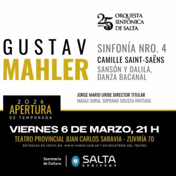 La Orquesta Sinfónica de Salta celebra sus Bodas de Plata: 