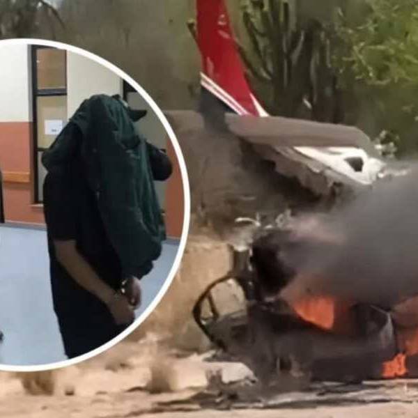 Era de un chef santiagueño el auto incendiado junto a a la narcoavioneta cáida en Rosario de la Frontera