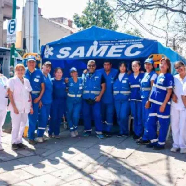El SAMEC brindó más de 900 atenciones durante la procesión del Señor y la Virgen del Milagro