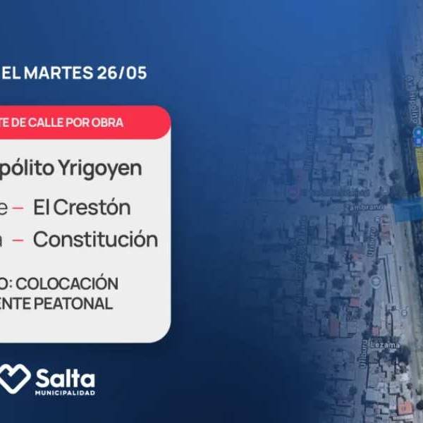 Conduzca con precaución: Desde el martes 26 habrá desvíos por obras en la pasarela del canal Yrigoyen